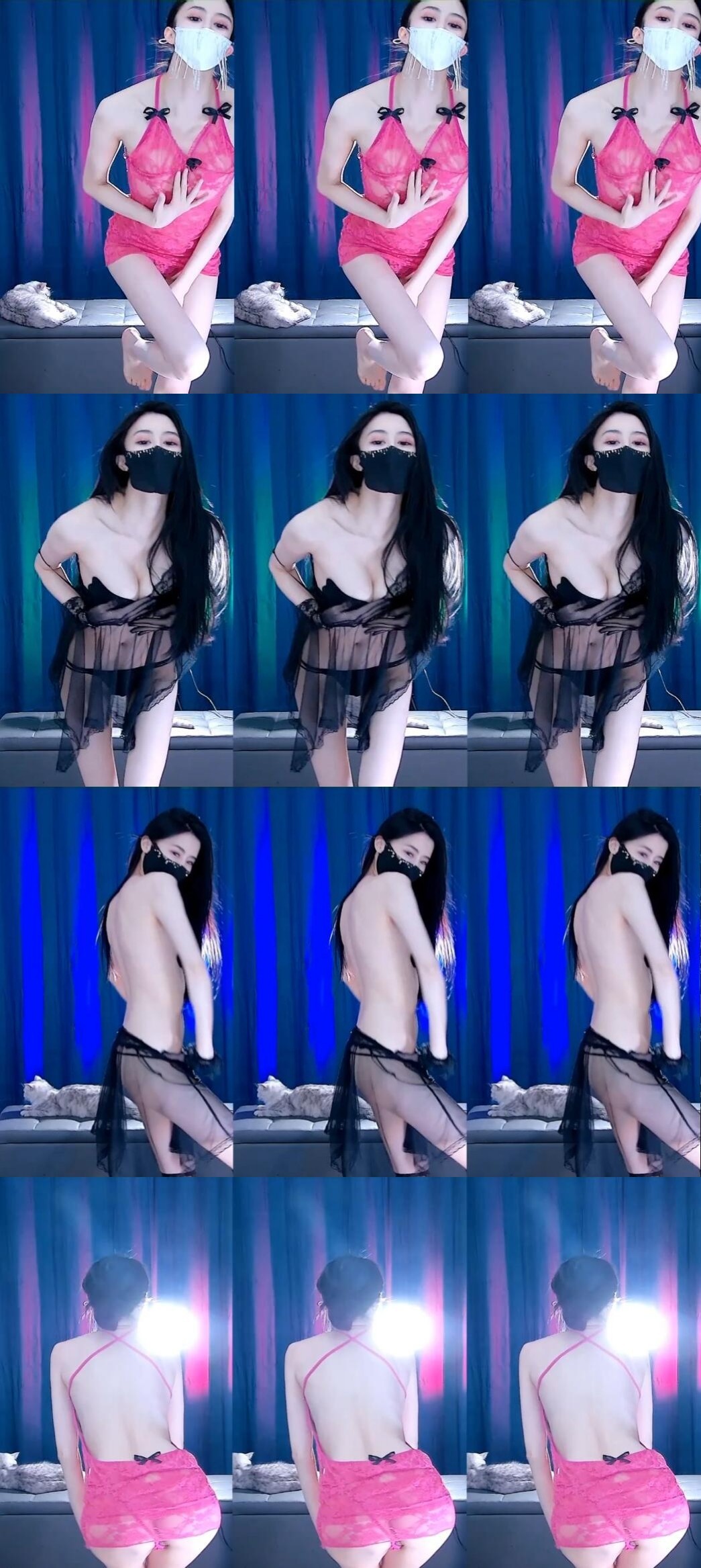 CC丨白妖妖 定制舞蹈 透视薄纱 丁字骚舞 [2V606M]