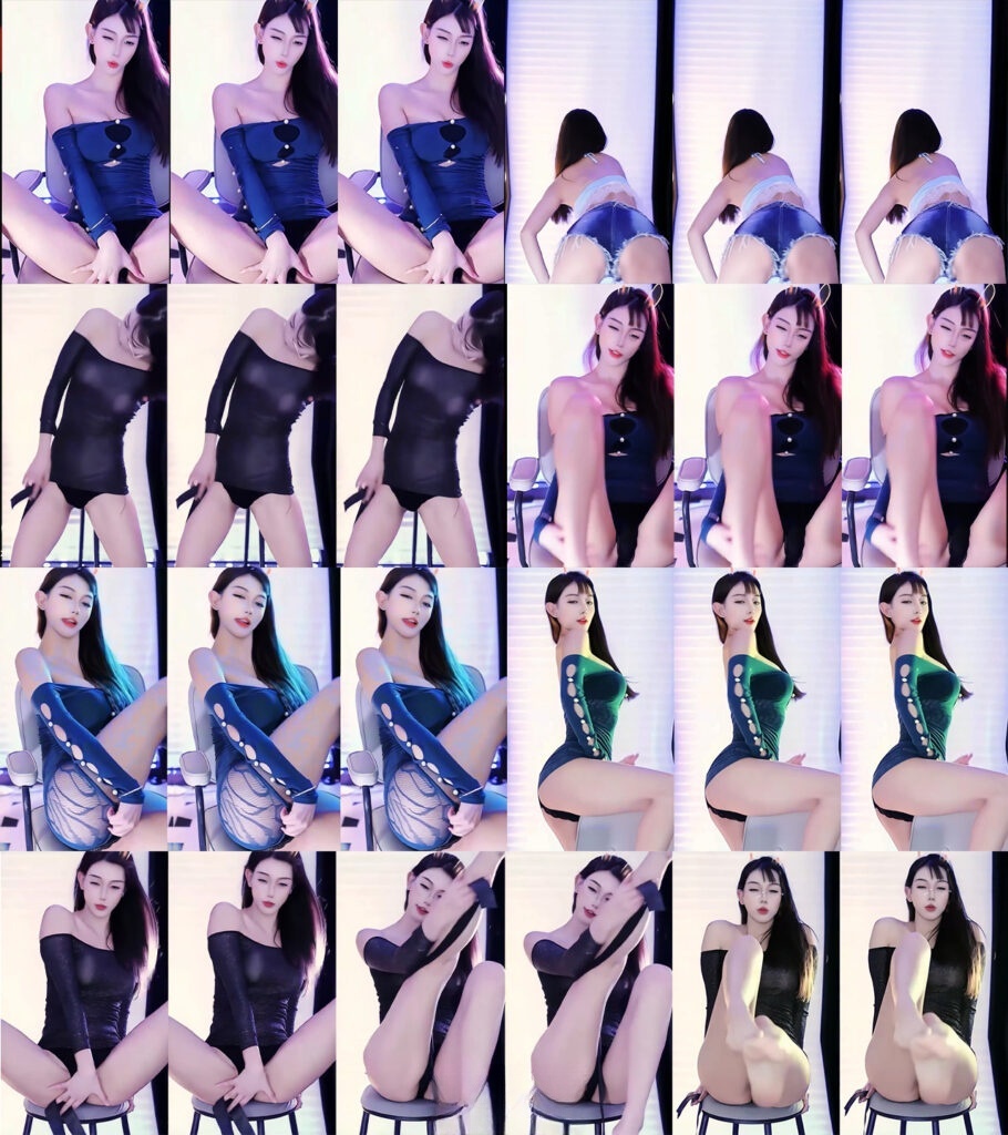 【CC 蛋挞】透视包臀裙 长腿露内 S曲线身材高挑 开腿顶臀顶胯！【6V】【1.04G】